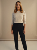 Black Slim Cigarette Trousers — Velvux