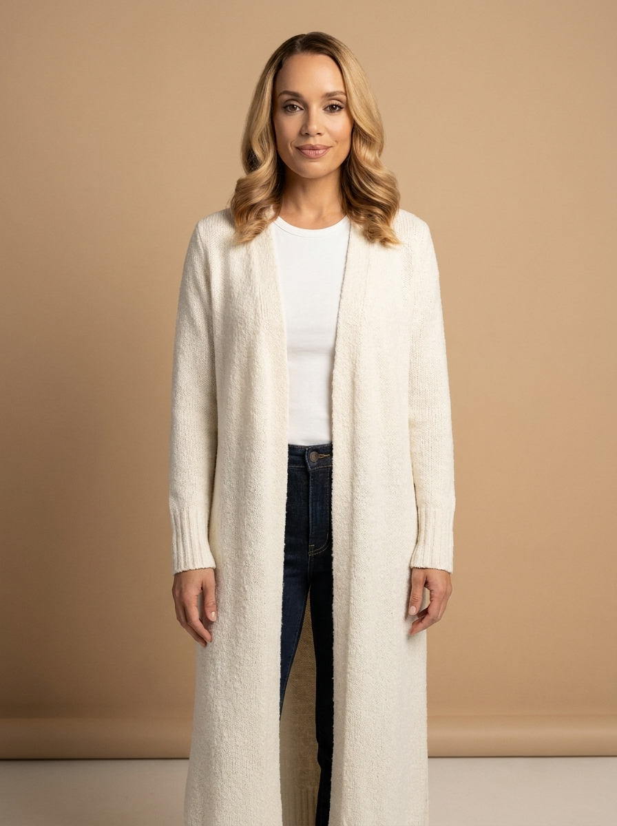 Ivory Knit Duster Cardigan — Velvux