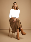 Tan Leather Heeled Ankle Boots — Velvux