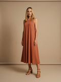 Tan Block-Heel Sandals — Velvux
